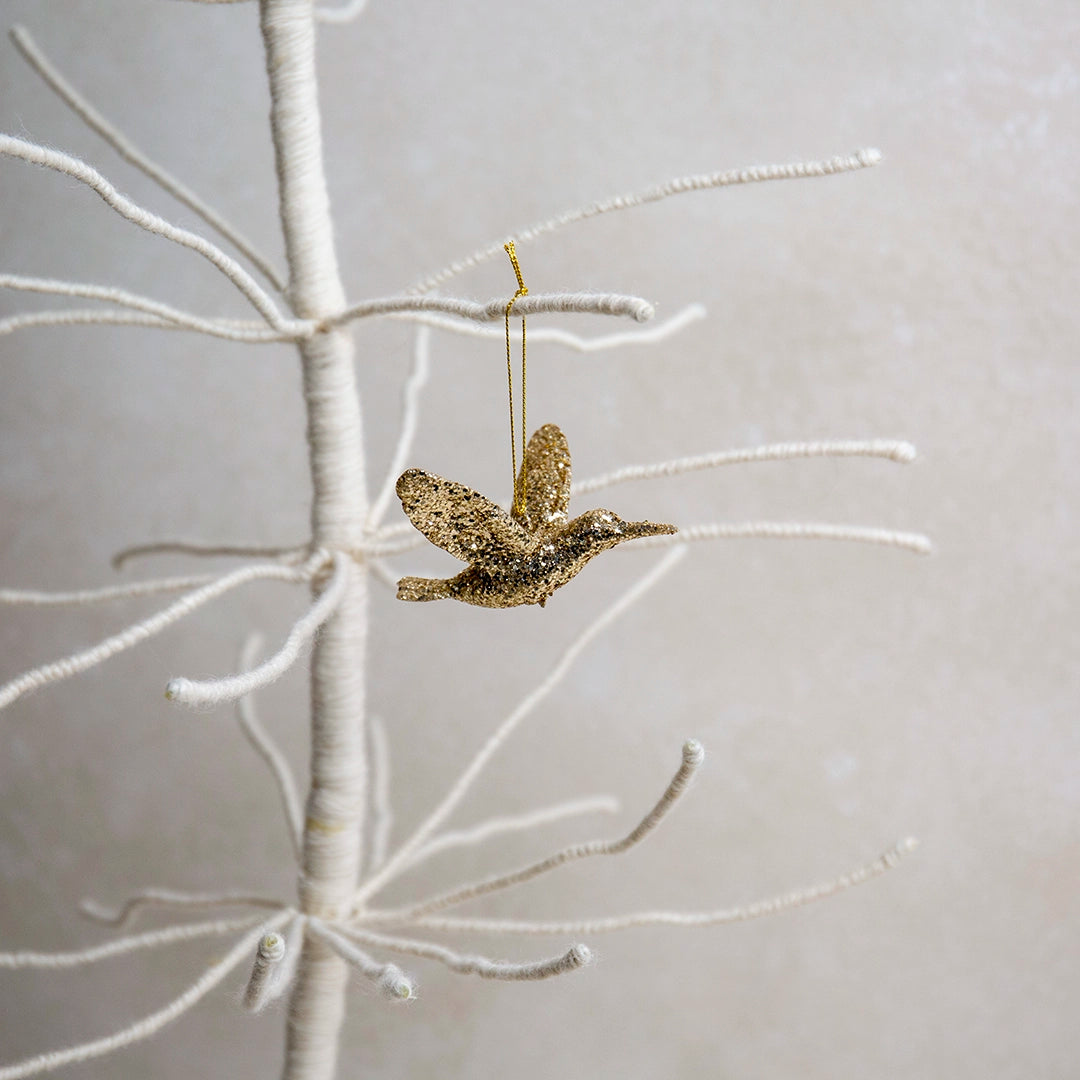 Glittered Bird Ornament