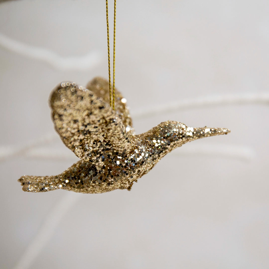 Glittered Bird Ornament