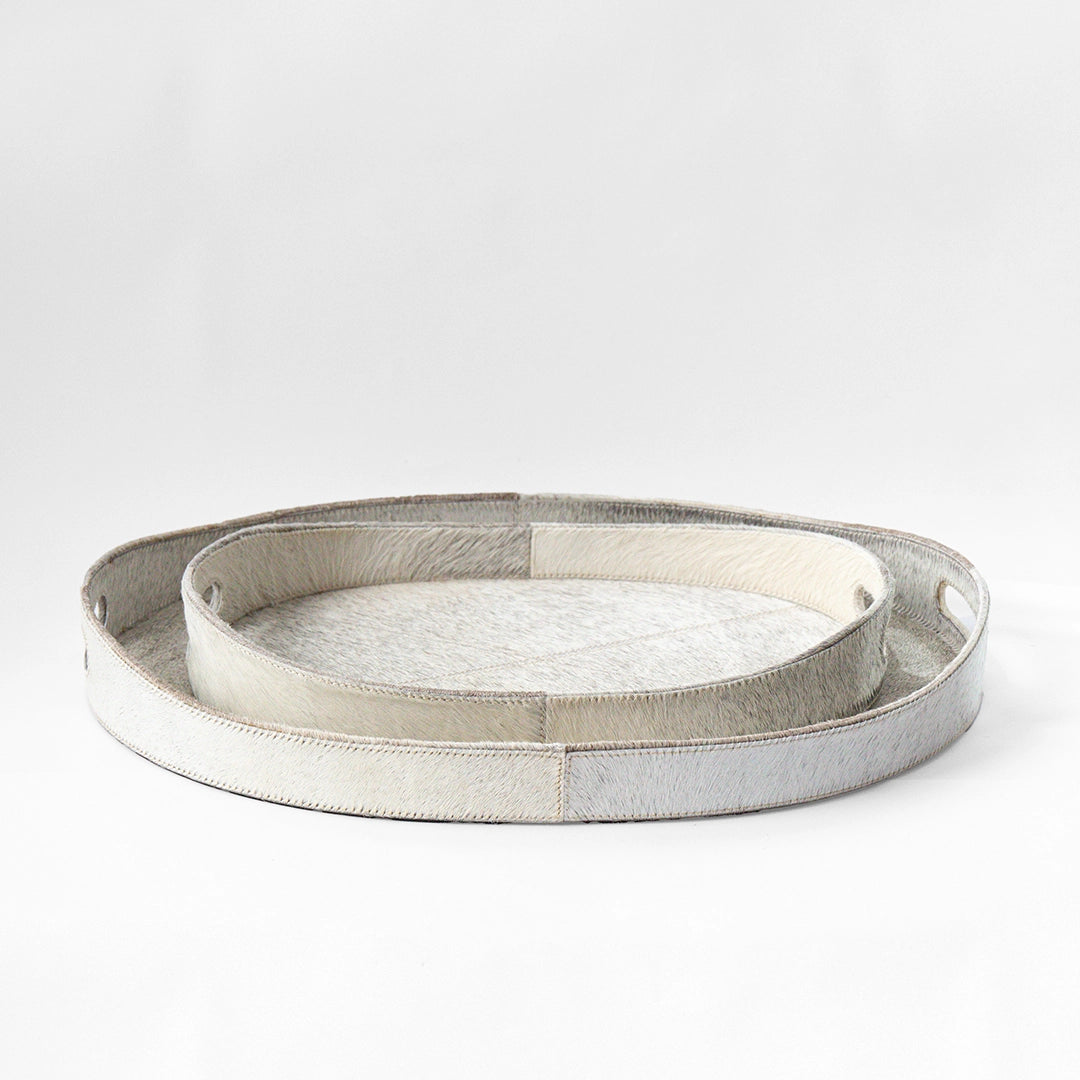 Grey Oval Hide Tray