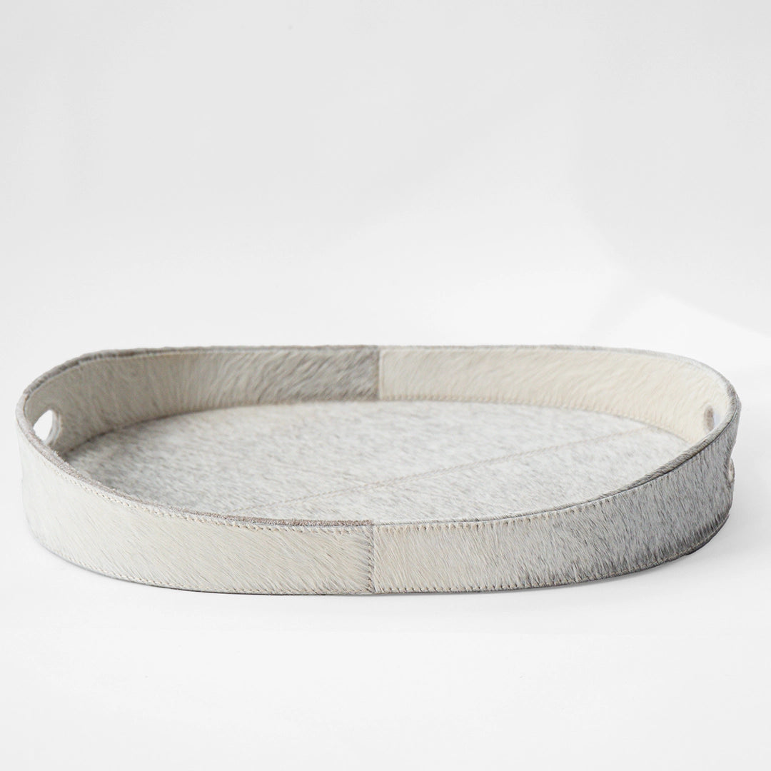 Grey Oval Hide Tray