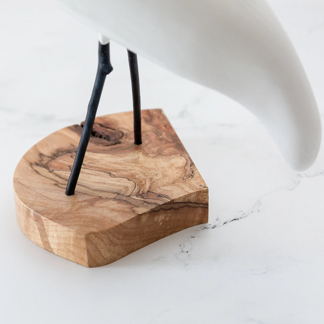 Handcarved Snowy Egret Sculpture | Robert Reeve