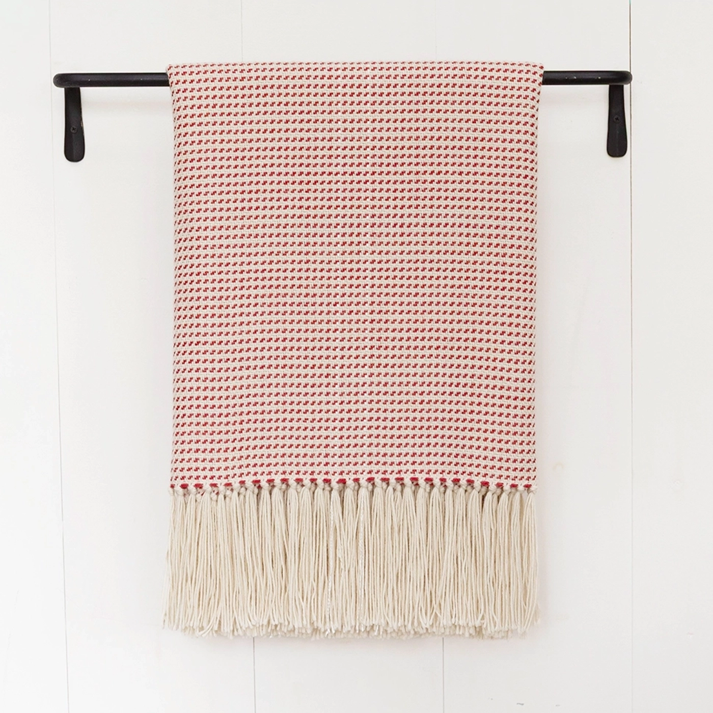 Poppy Stripe Alpaca Throw