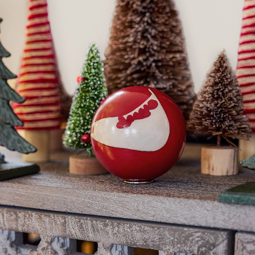 Red Handpainted Island Decorative Sphere | Melissa Macleod