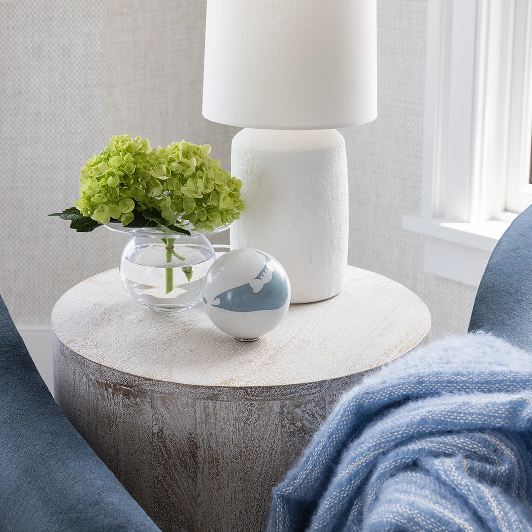Nantucket Ivory with Fog Handpainted Sphere | Melissa Macleod