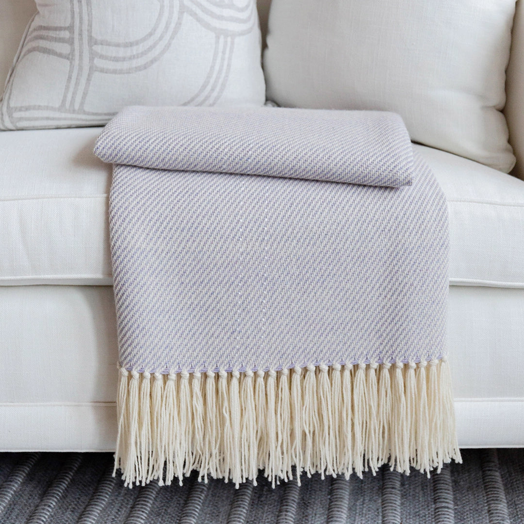 Lavender Handwoven Alpaca Throw