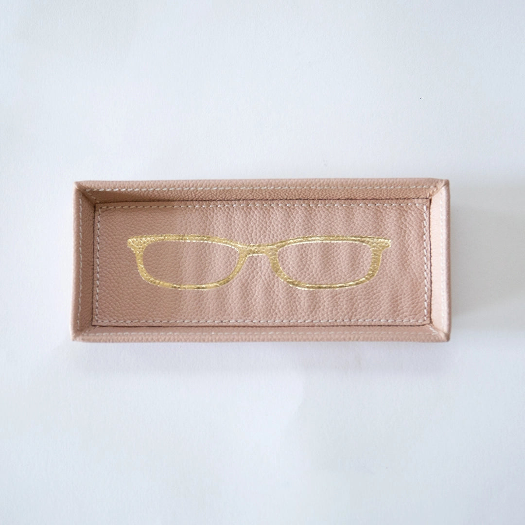 Leather Eyeglass Tray