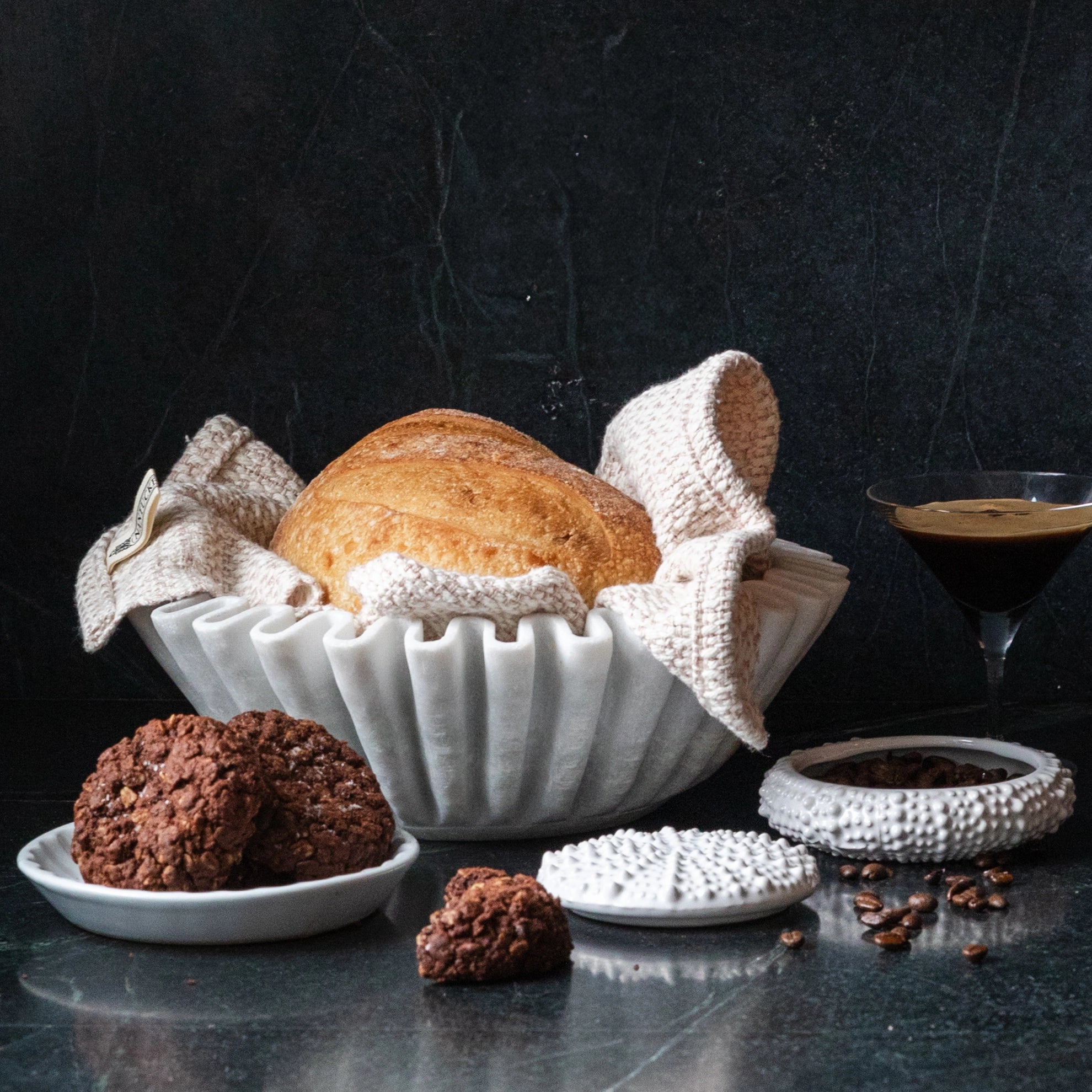 Pleated Marble Bowl