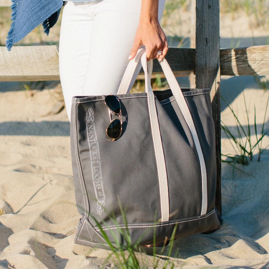 NL Gray Canvas Tote Bag