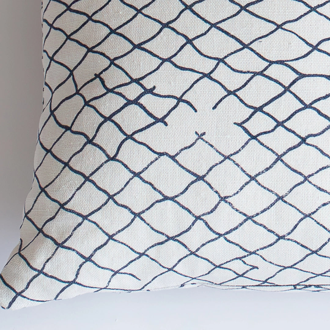 Nantucket Cloth Company Fishnet Print Pillow