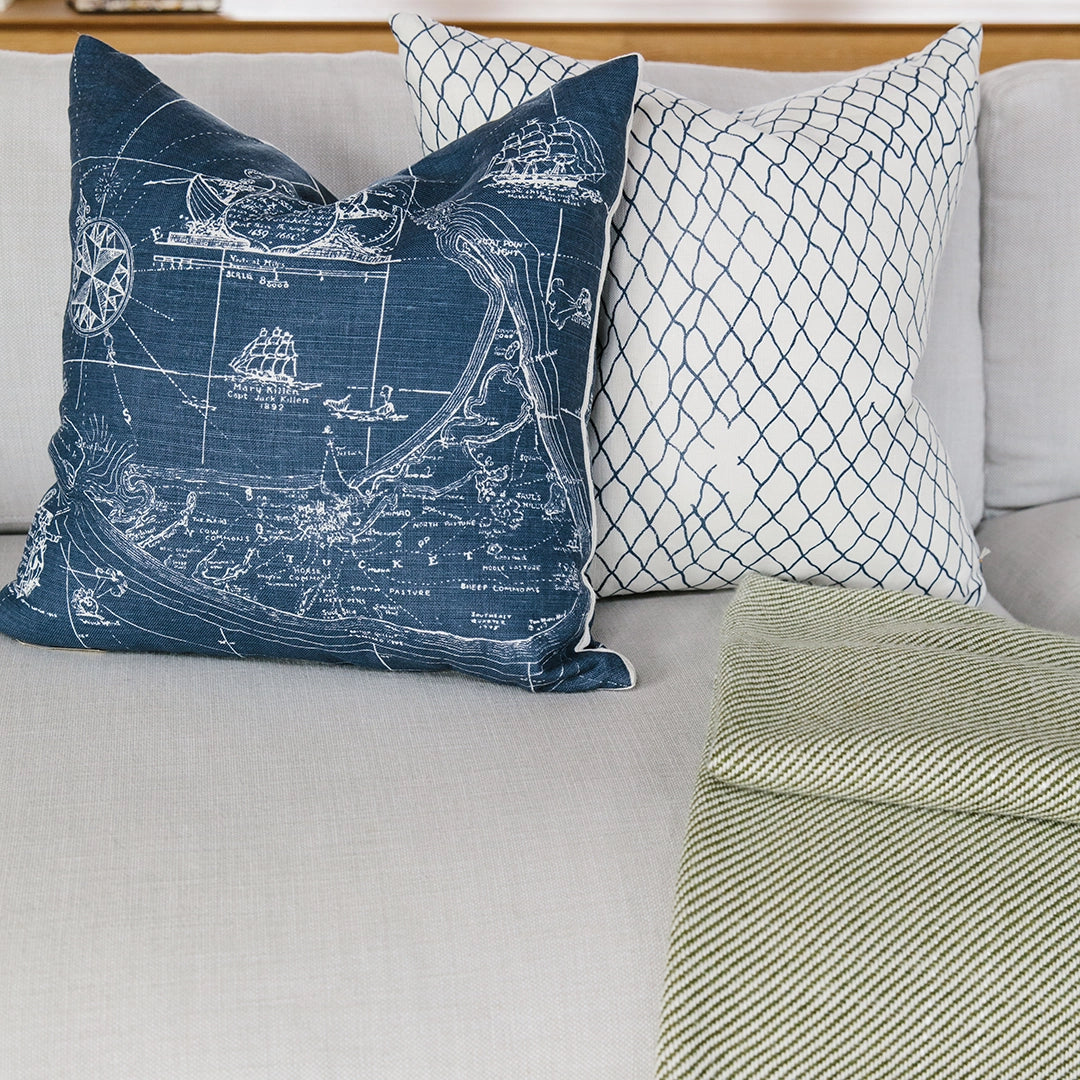 Nantucket Cloth Company Fishnet Print Pillow
