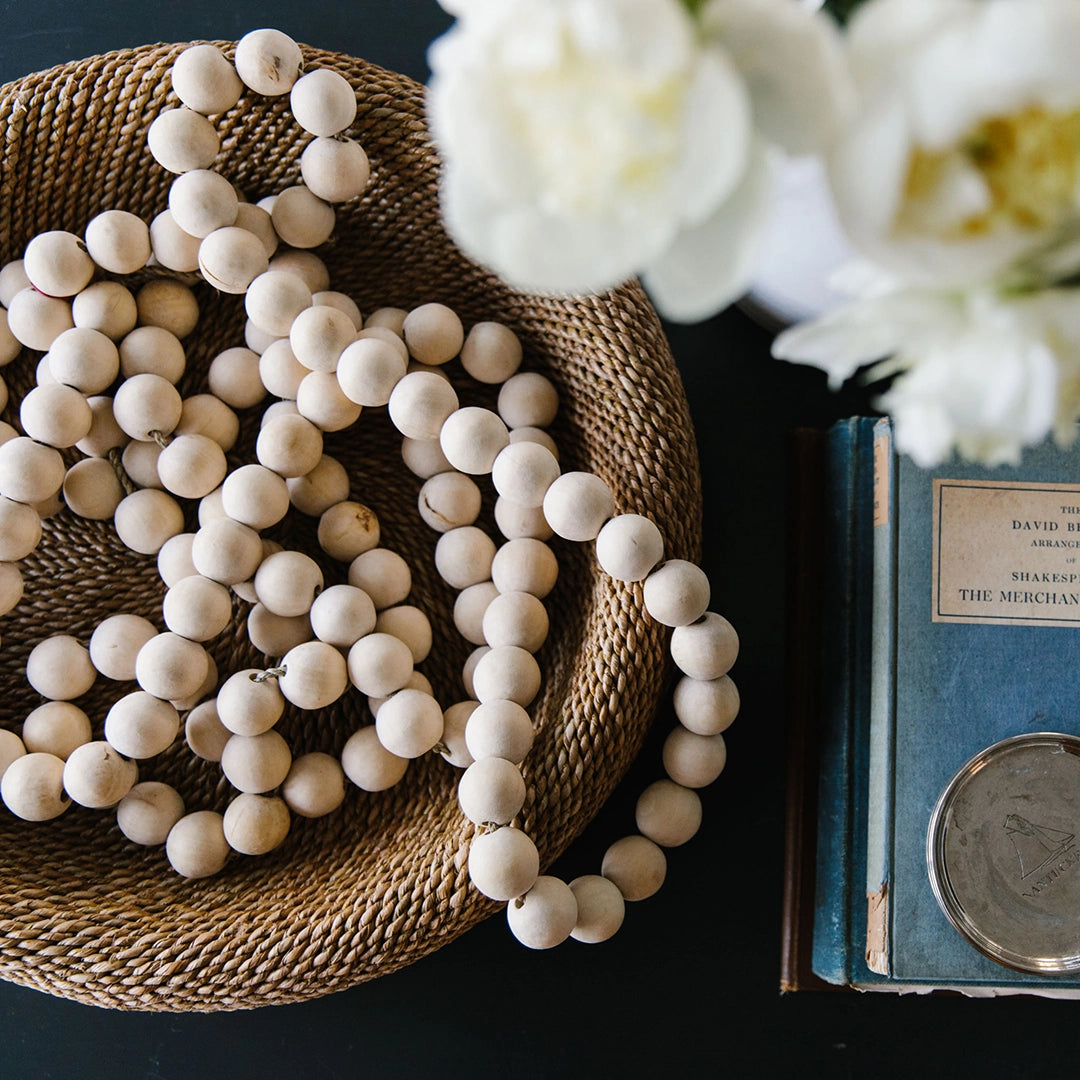 Natural Wooden Bead Garland