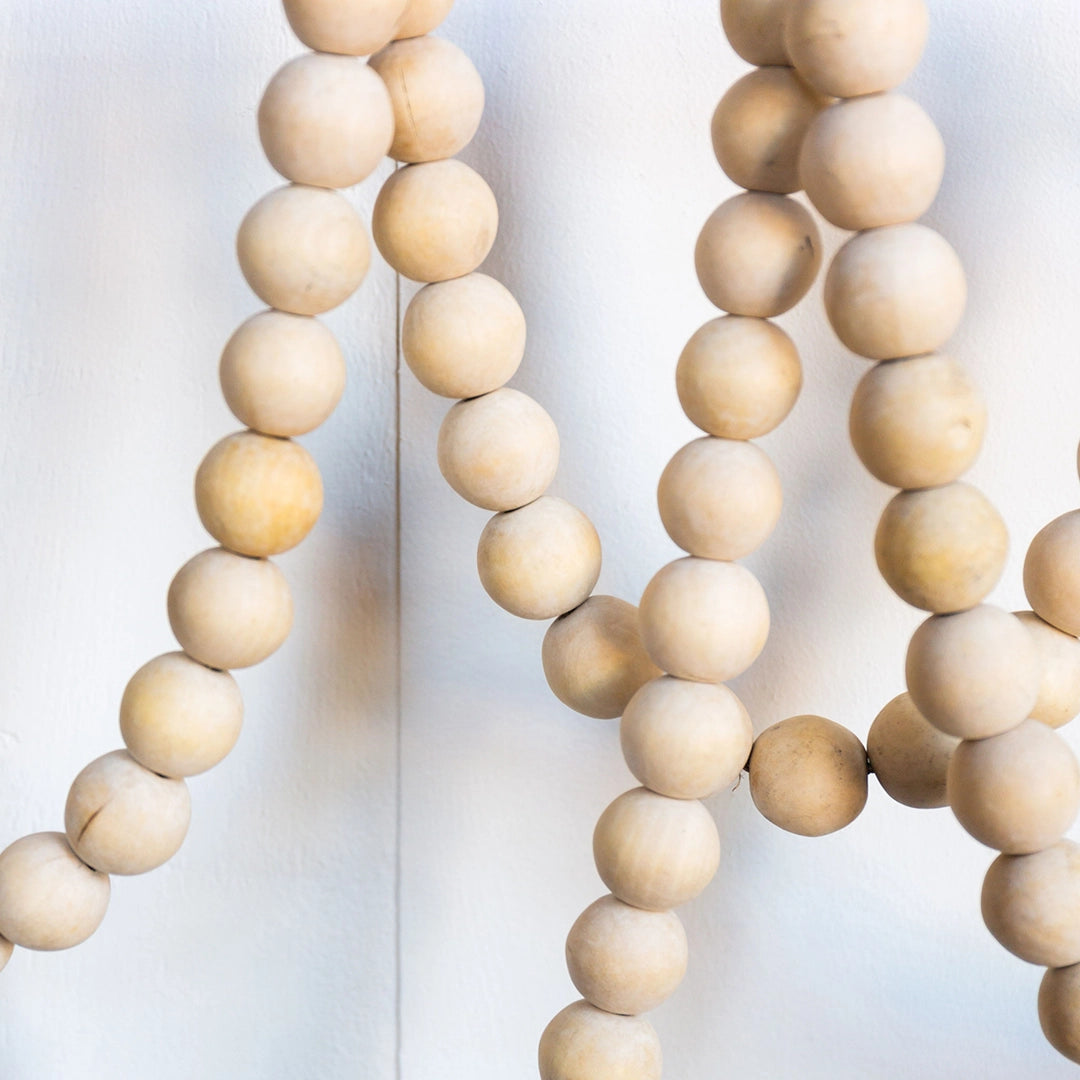 Natural Wooden Bead Garland