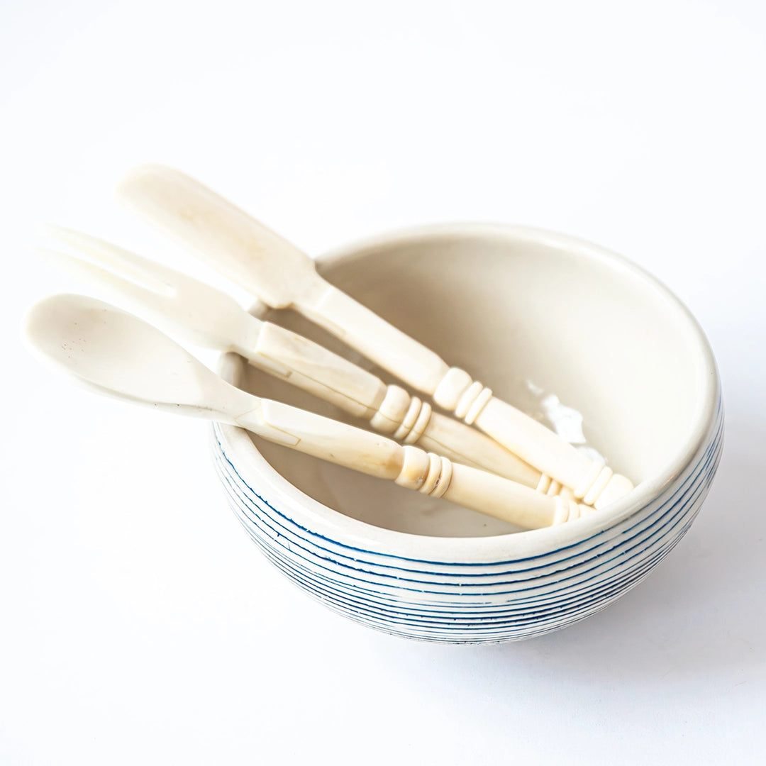 Faux Ivory Mini Serving Utensils