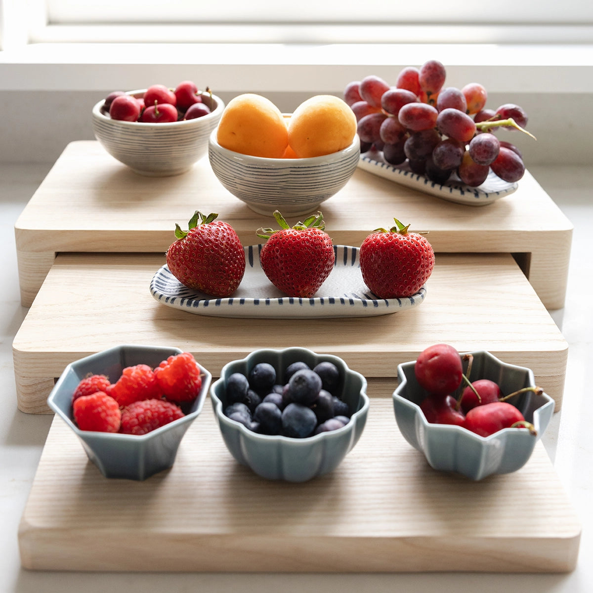 Ash Wood Riser and Serving Set