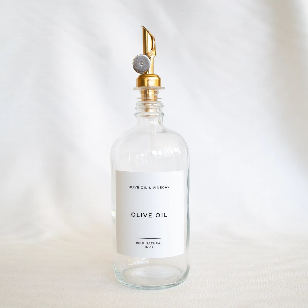 Olive Oil and Vinegar Glass Pour Bottle