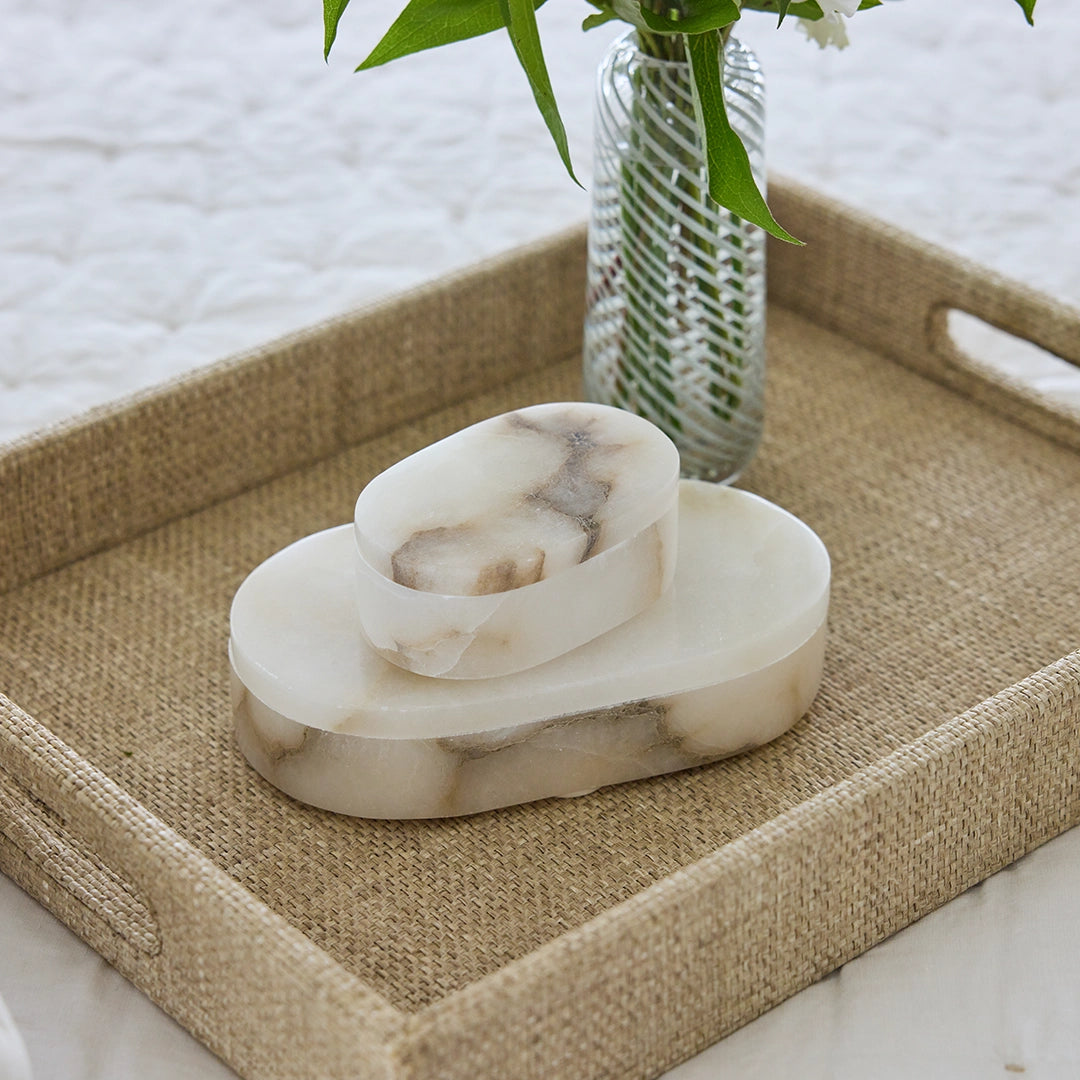 Oval Alabaster Box