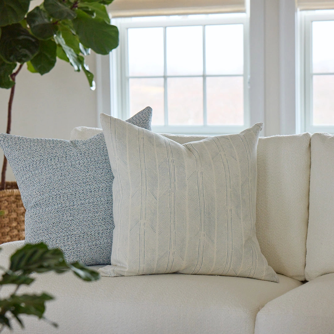 Pale Blue Feather Pillow
