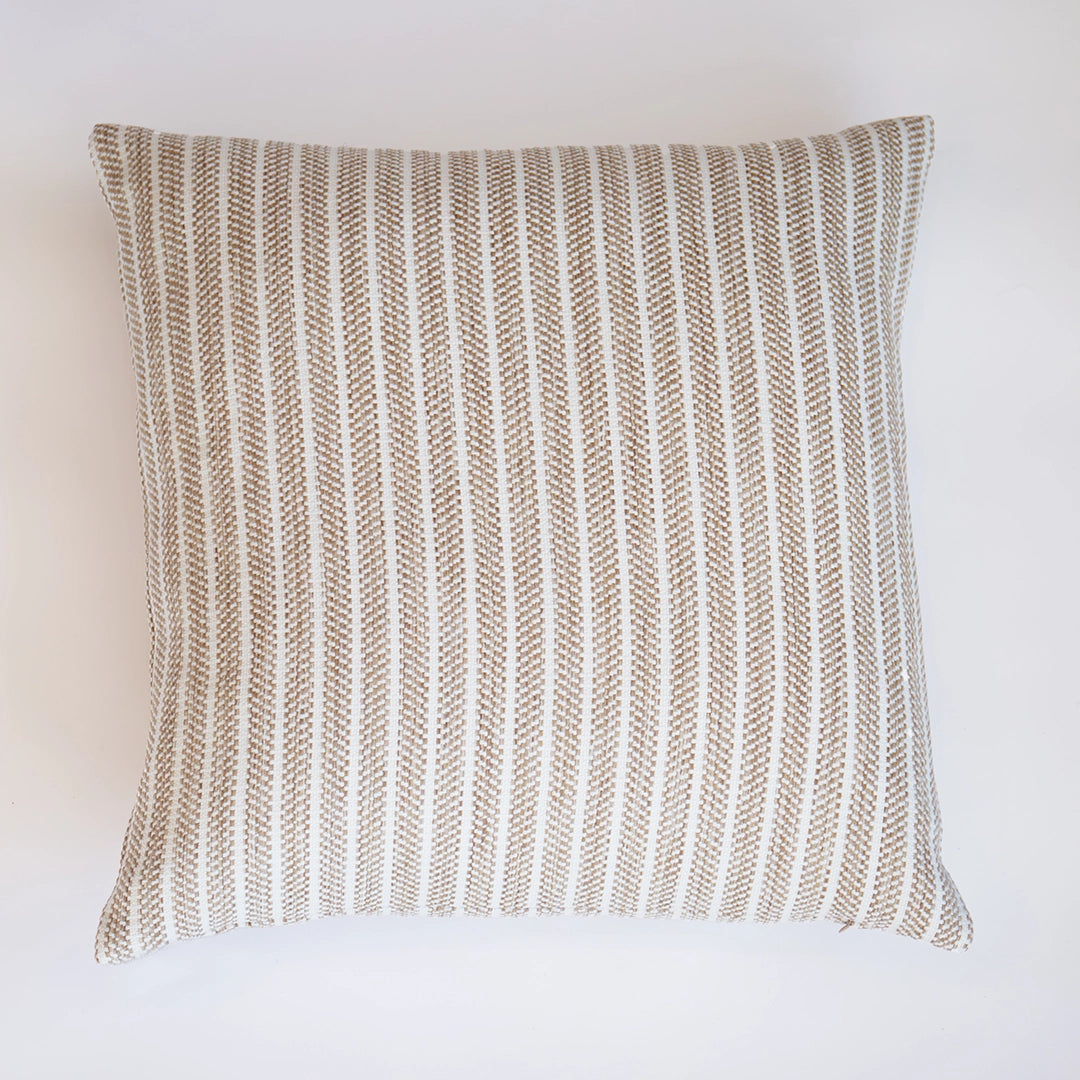 Neutral Textured Stripe Pillow