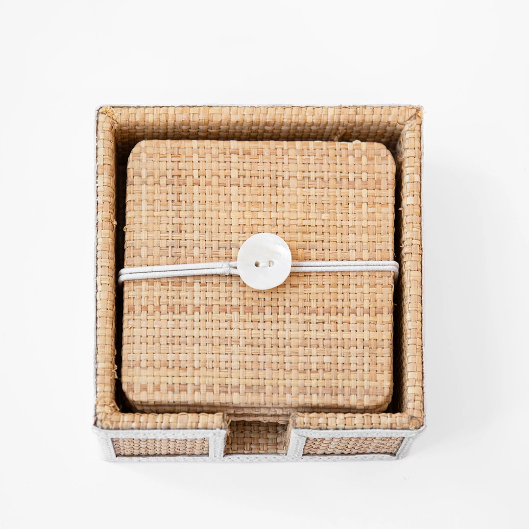 Raffia Coaster Set