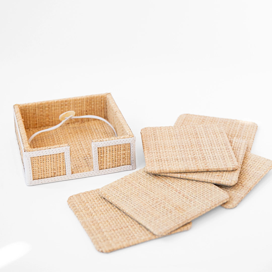 Raffia Coaster Set