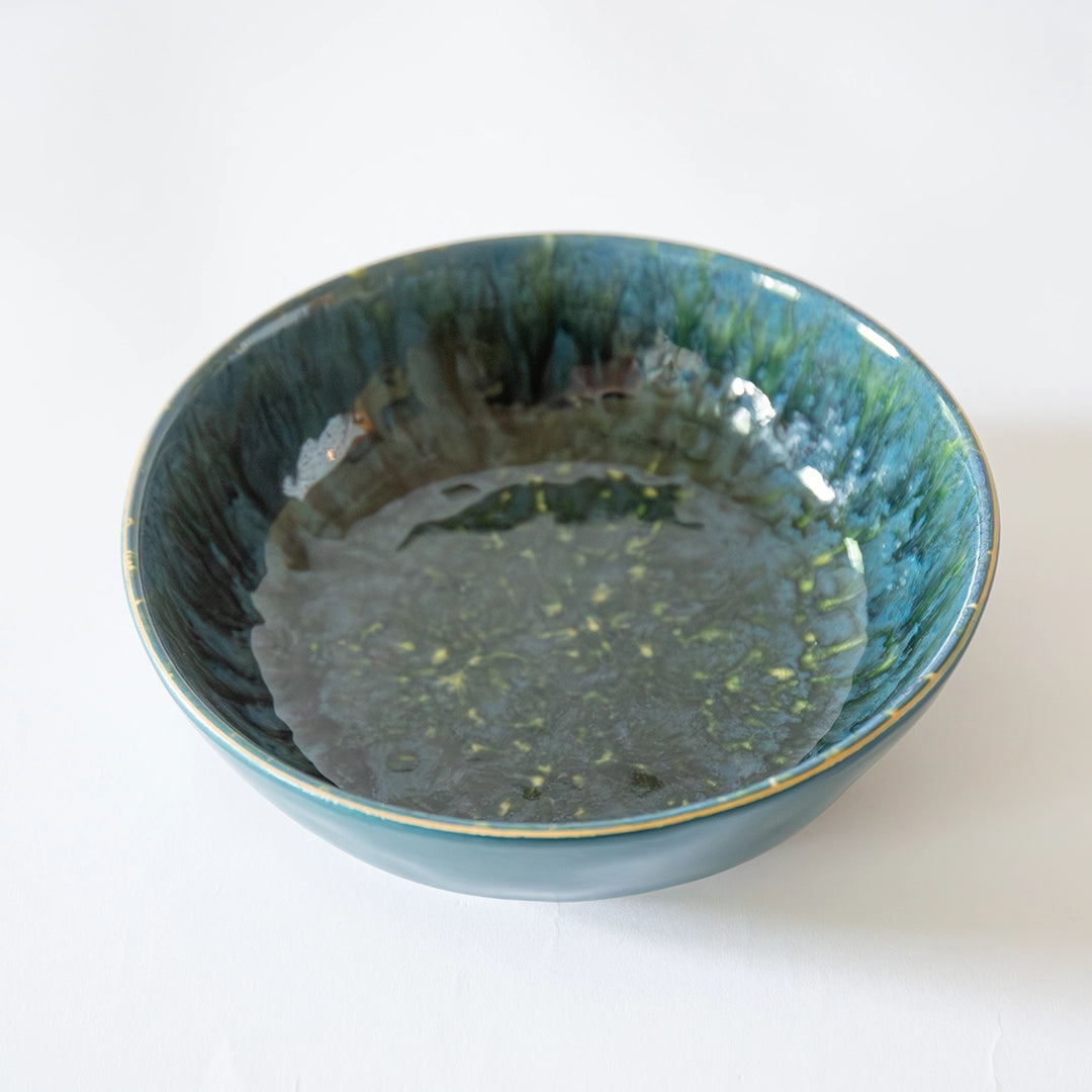 Teal Reactive Cereal Bowl