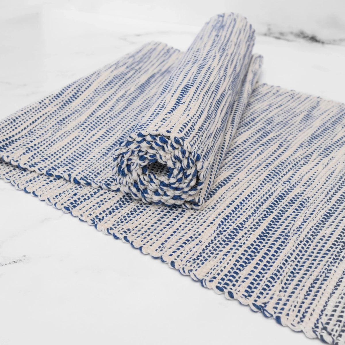 Regatta Blue Handwoven Table Runner