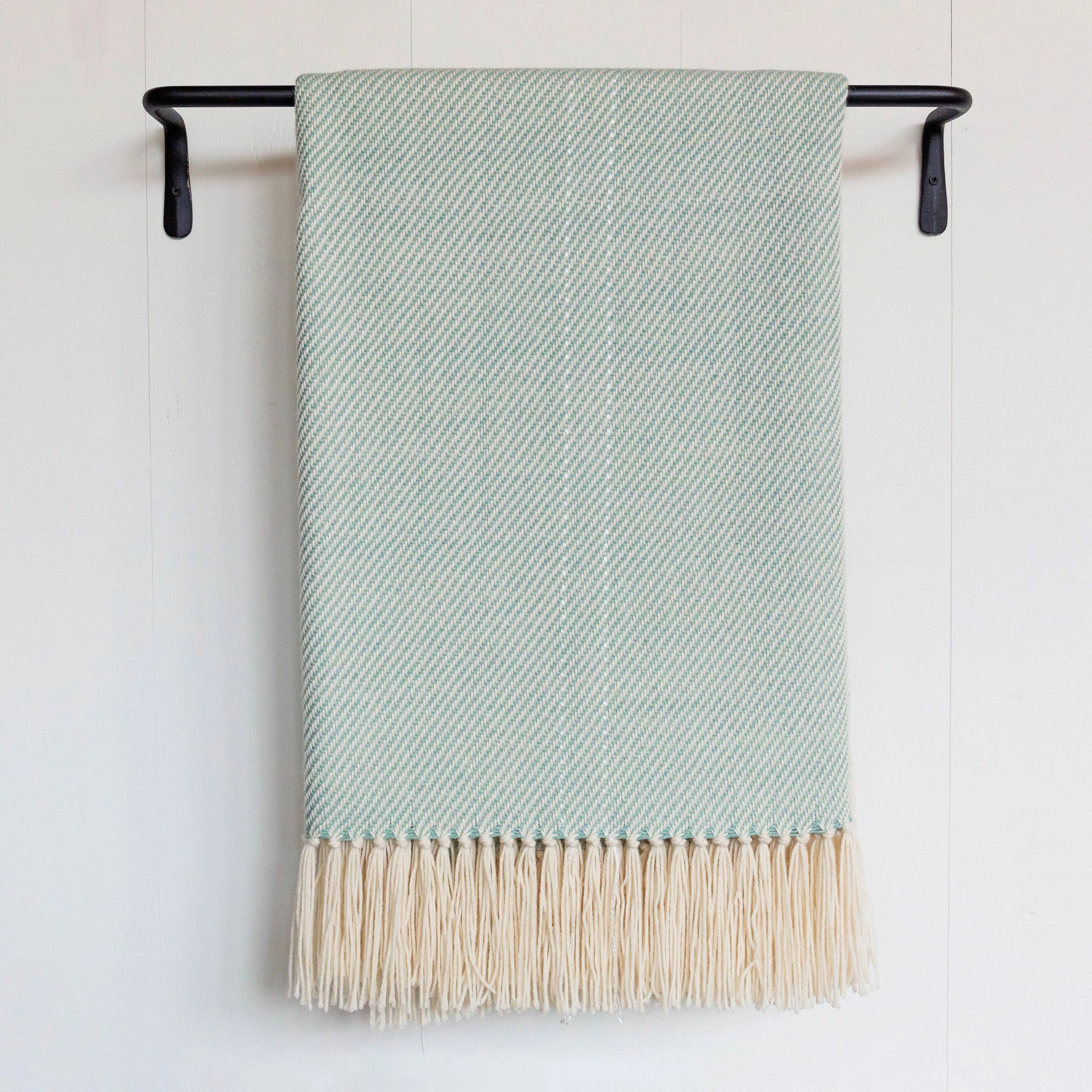 Seafoam Alpaca Handwoven Throw