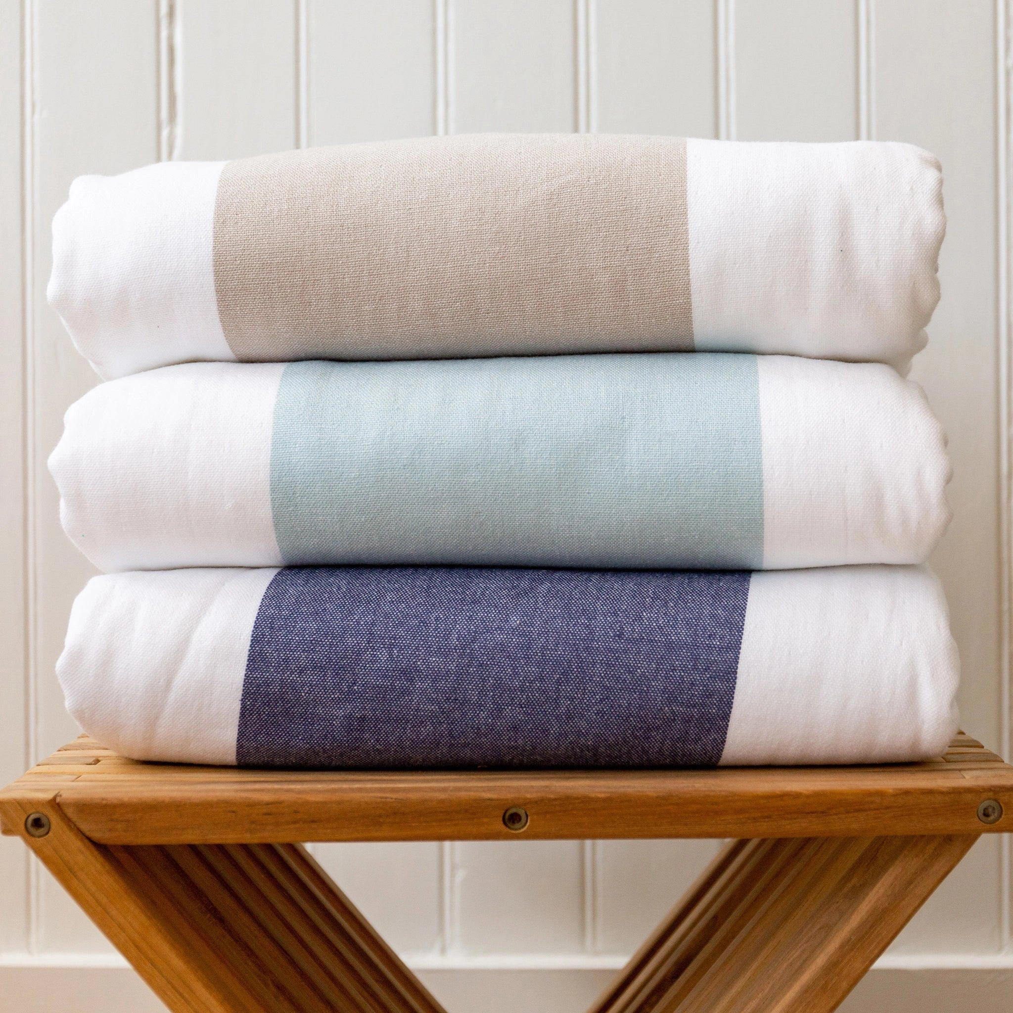 Seaglass Block Stripe Beach Towel