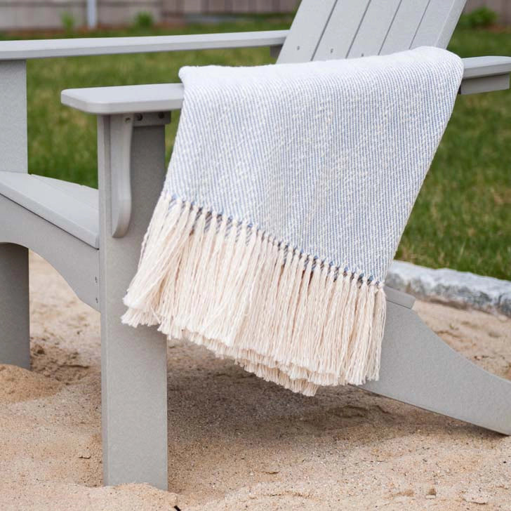 Sky Blue Handwoven Cotton Throw