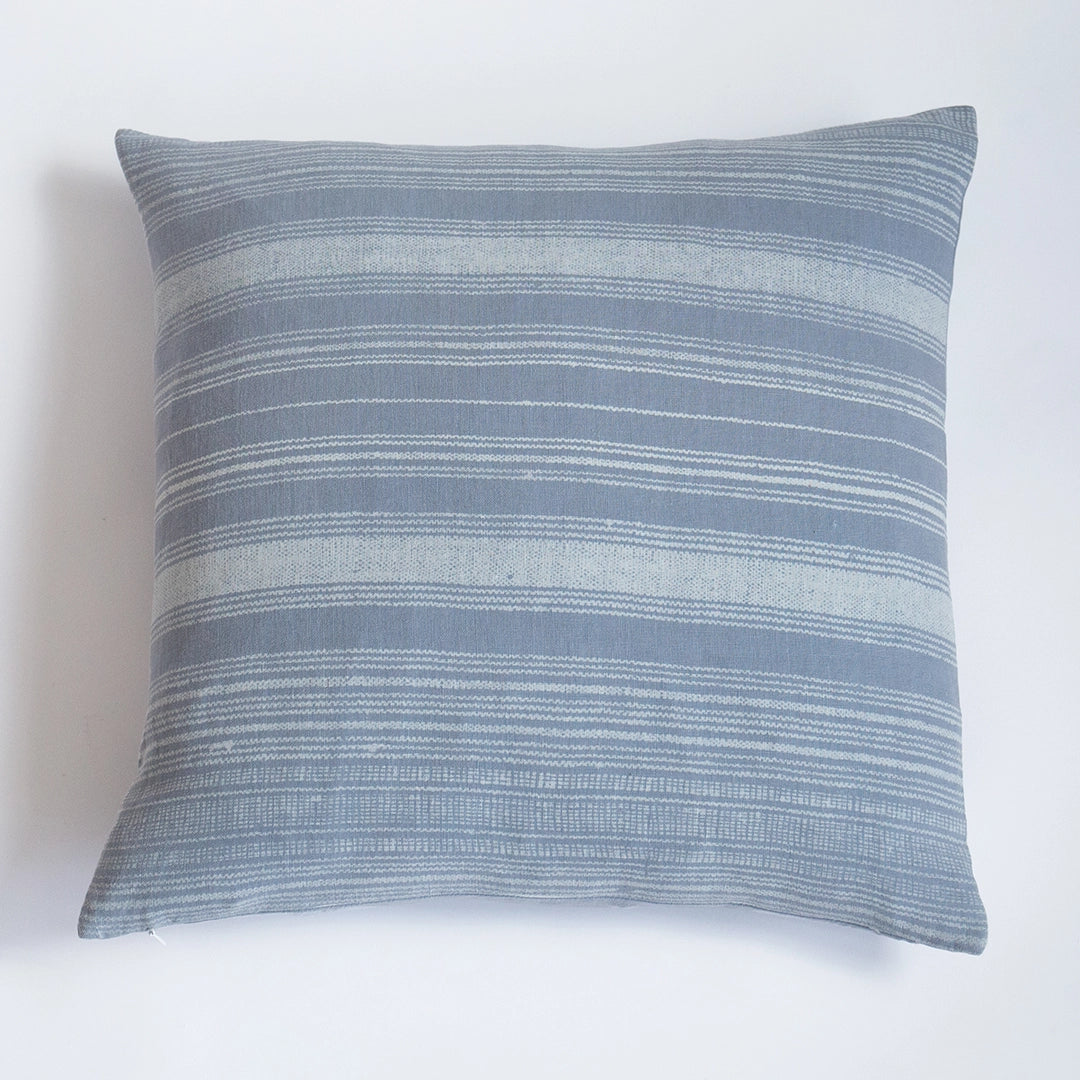 Soft Blue Striped Pillow