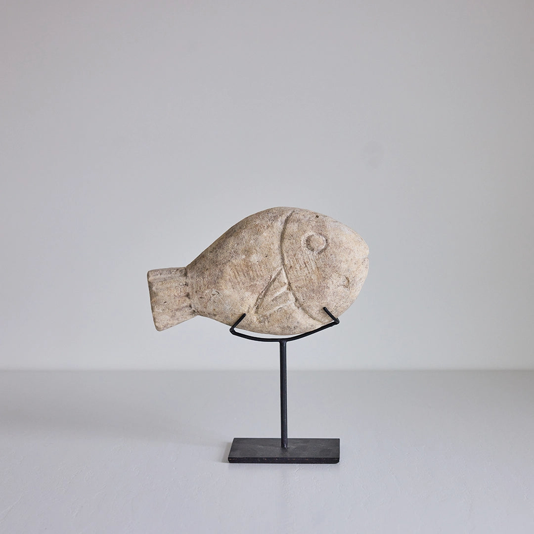 Stone Fish Sculpture
