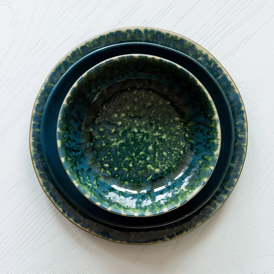 Teal Reactive Dinner Plate