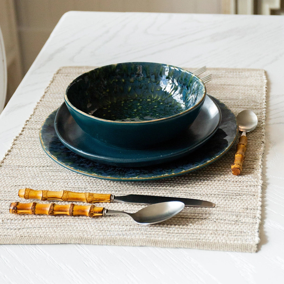 Teal Reactive Dinner Plate