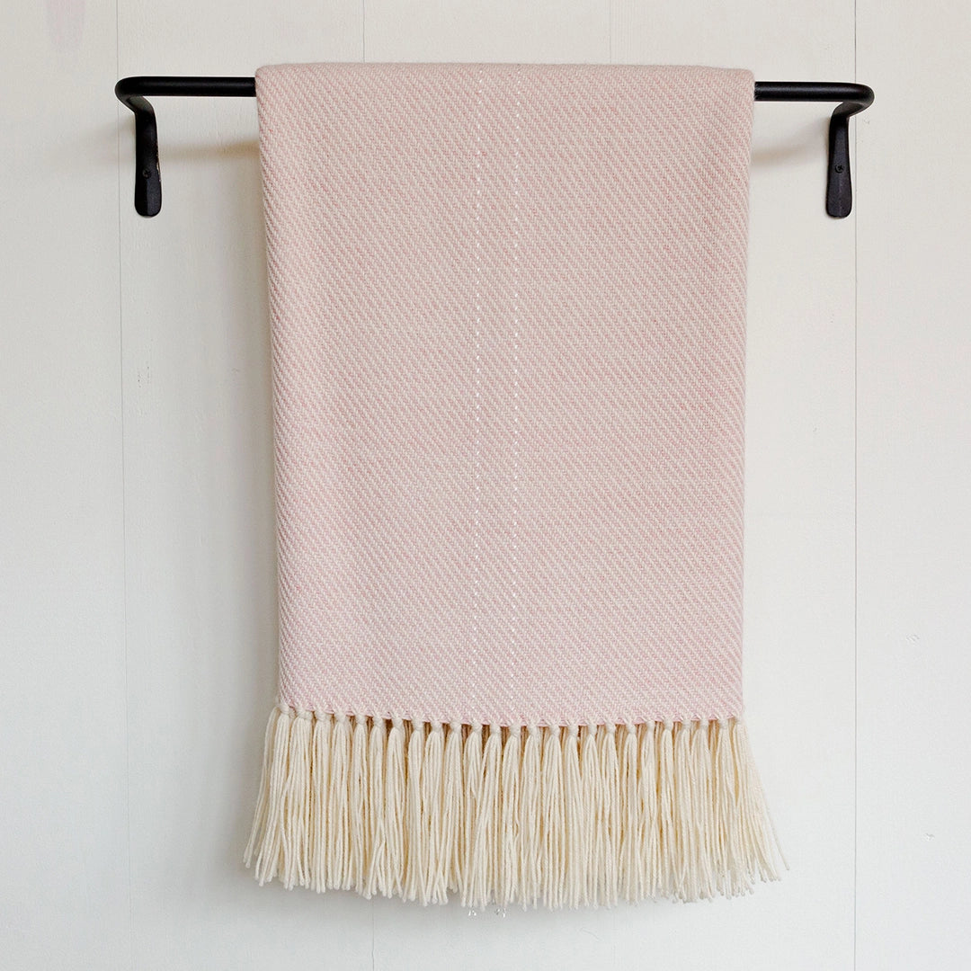 True Pink Handwoven Alpaca Throw