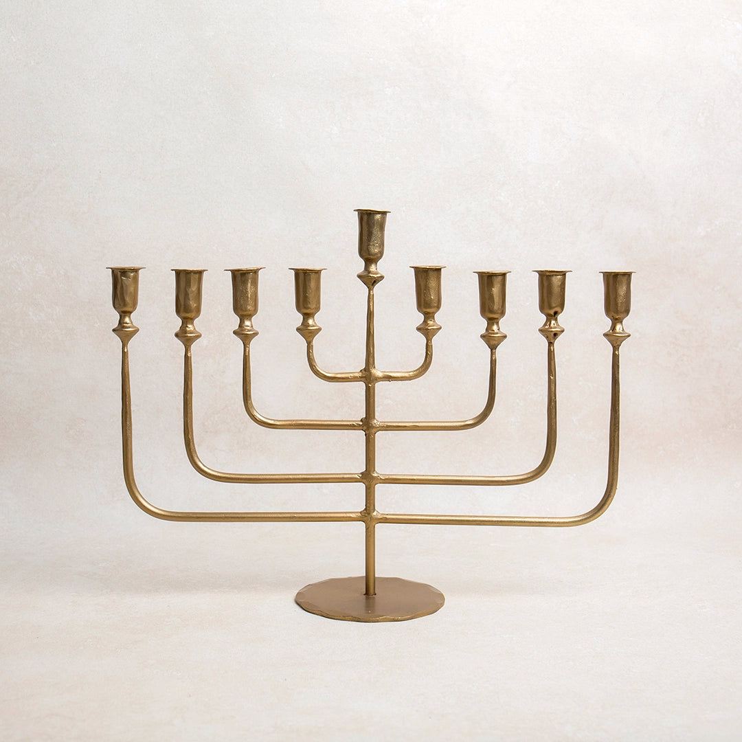 Weathered Brass Menorah