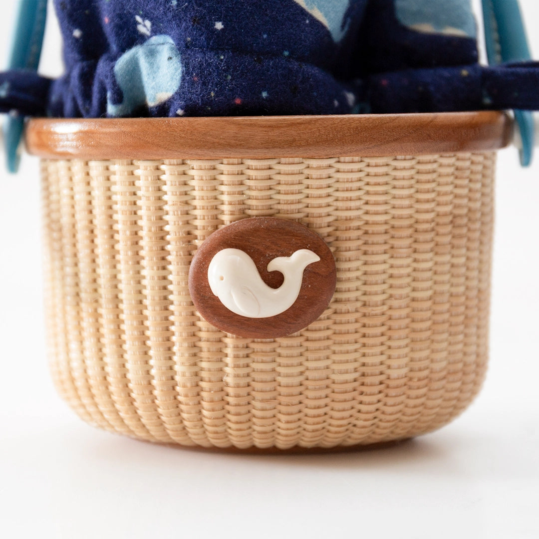 Children's Lightship Basket Purse with Whale Ditty Bag | Janet Carreau