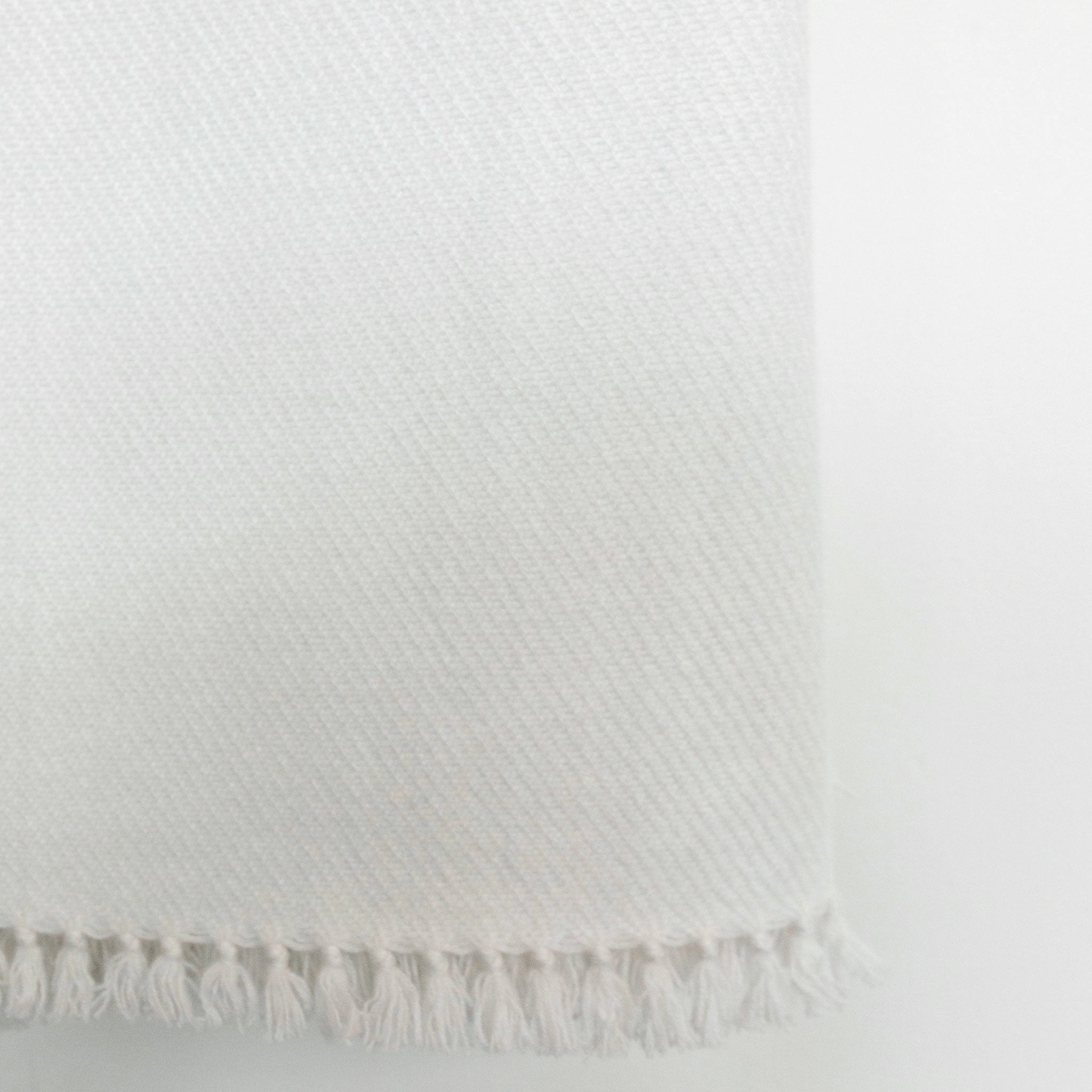 White Handwoven Cashmere Throw