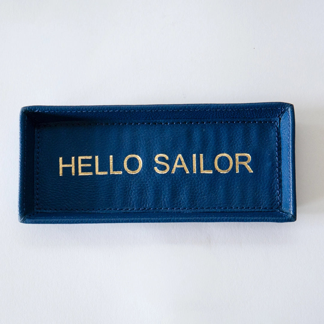 "Hello Sailor" Leather Tray