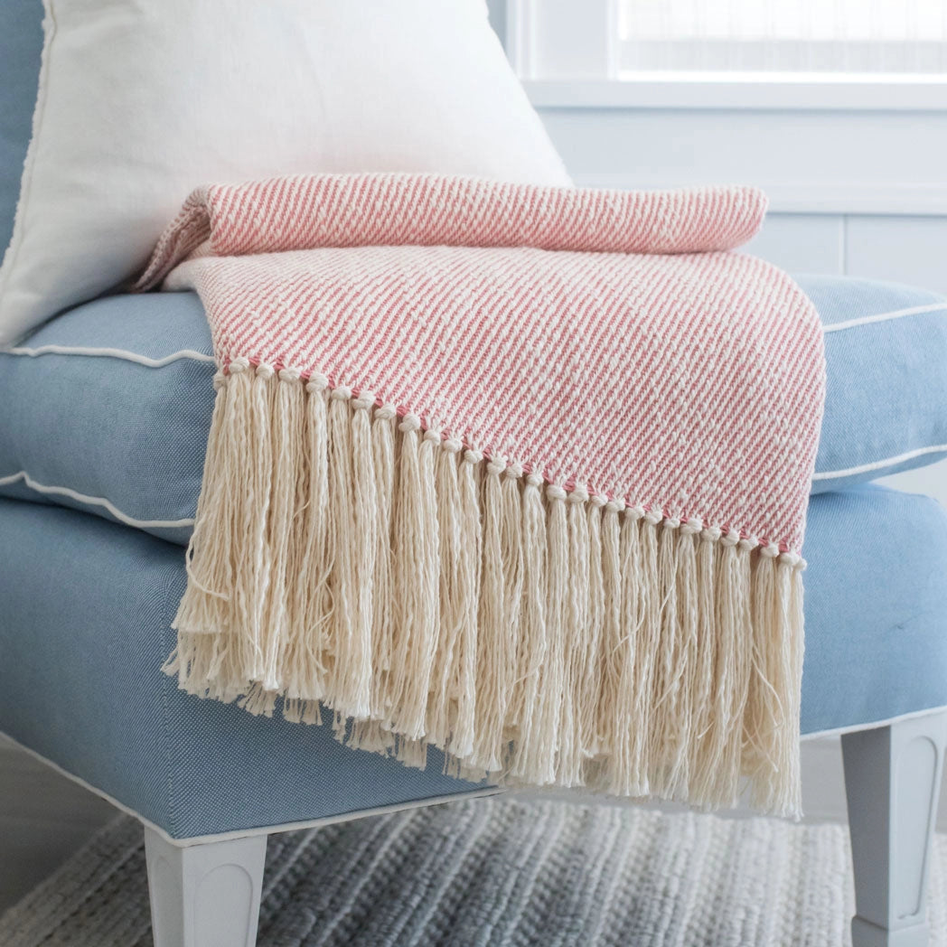 'Sconset Rose Handwoven Cotton Throw