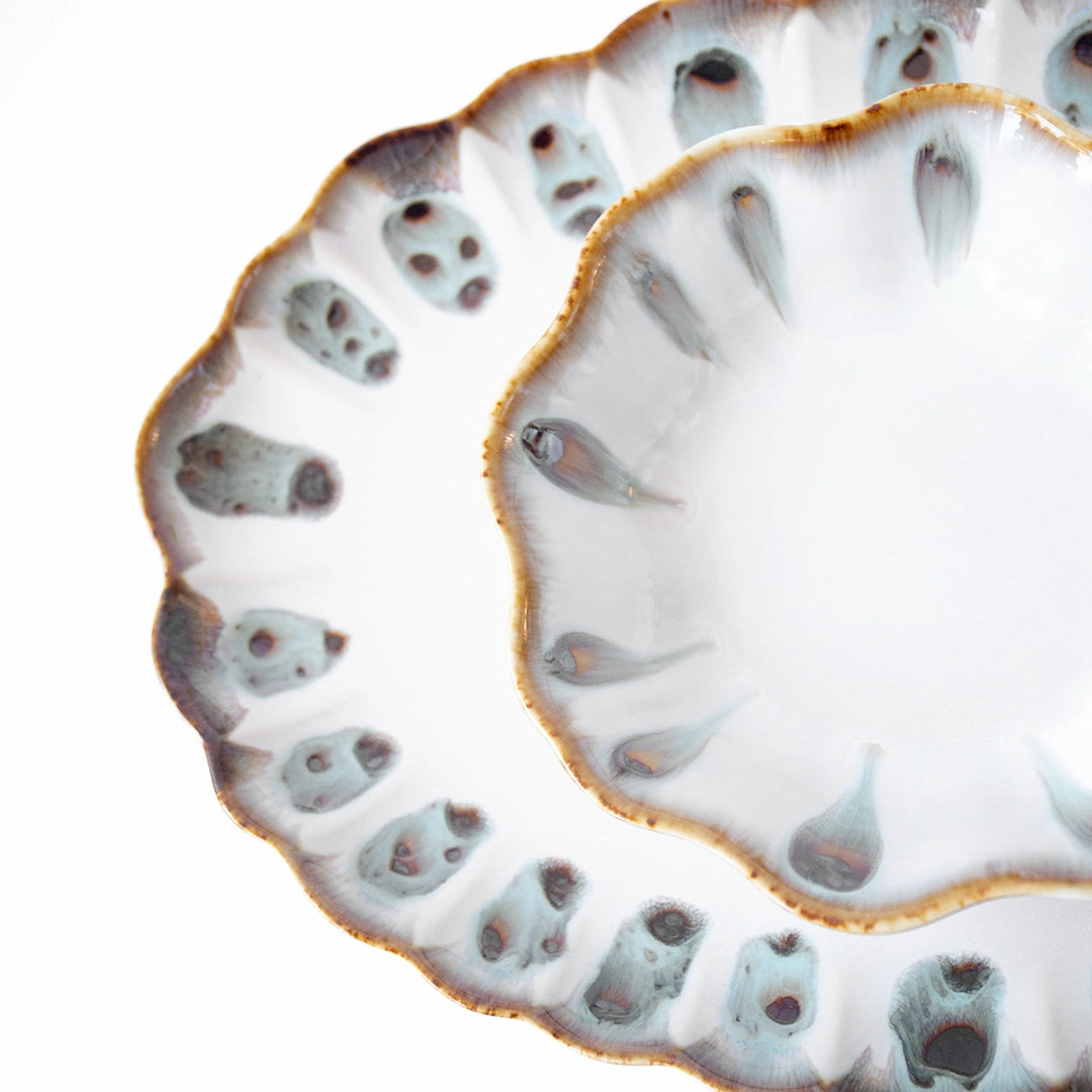 Reactive Glaze Scalloped Serveware