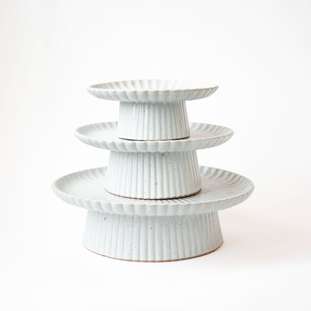 White Speckled Cake Stand