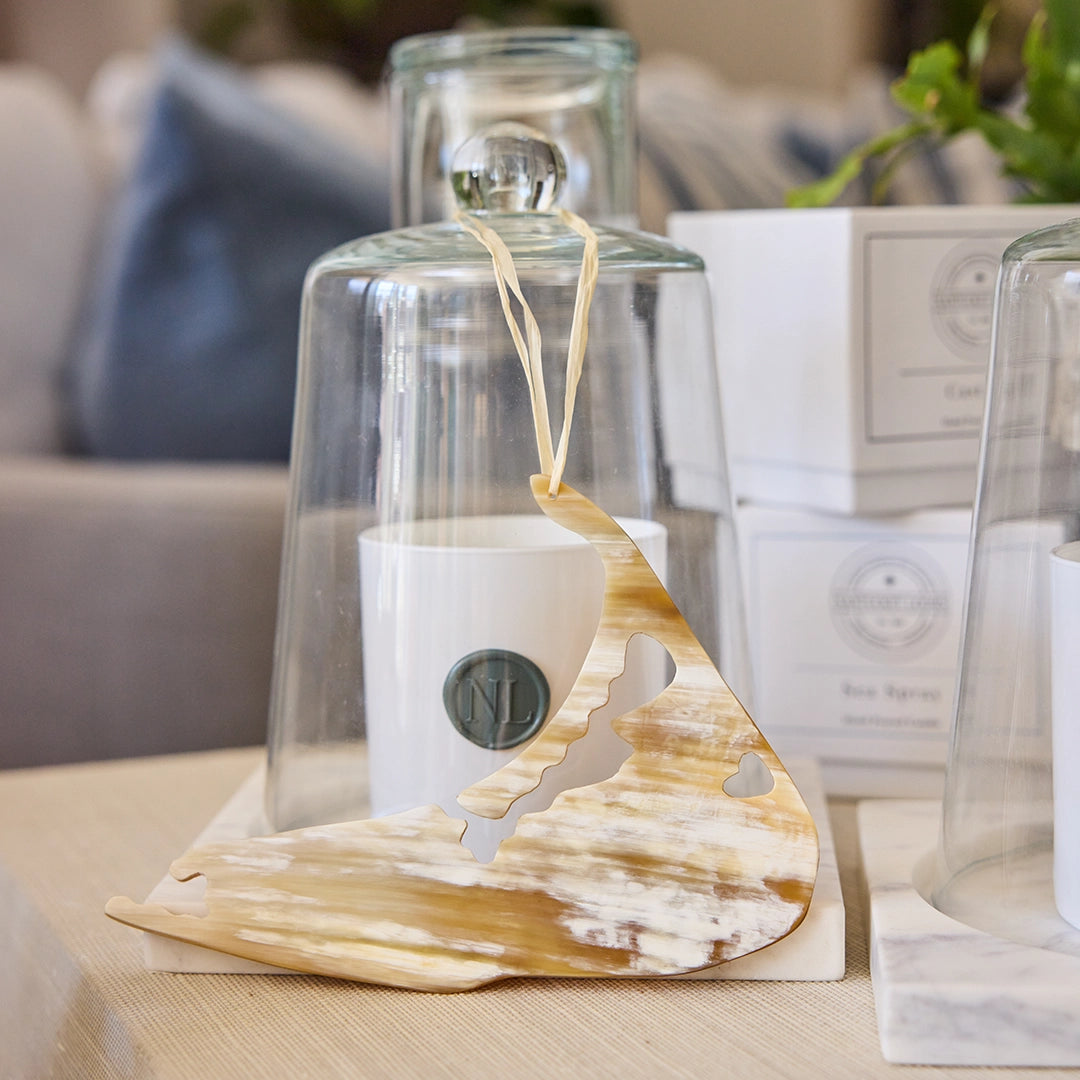 Nantucket Island Horn Ornament