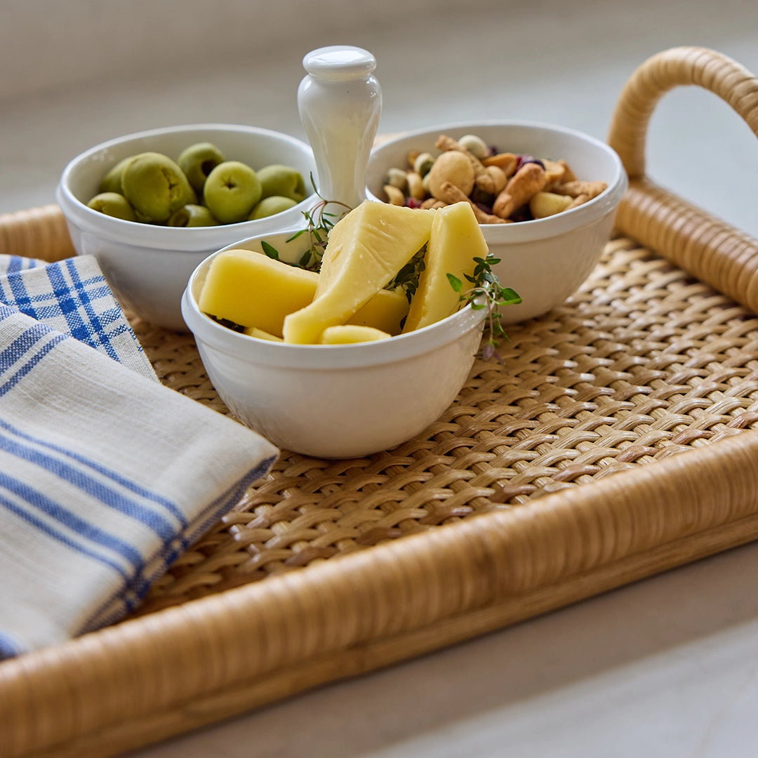 Basketweave Rattan Tray