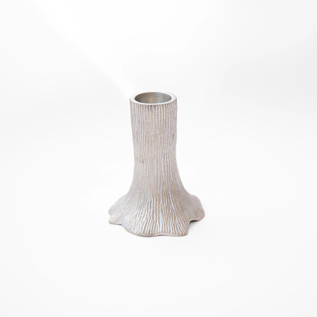 Brass Faux Bois Candle Holder