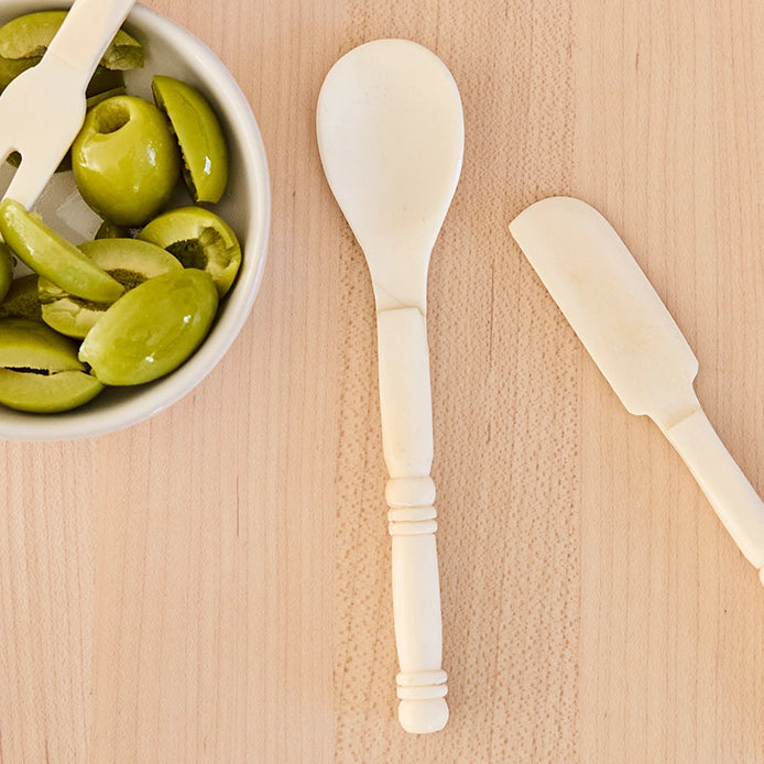 Faux Ivory Mini Serving Utensils