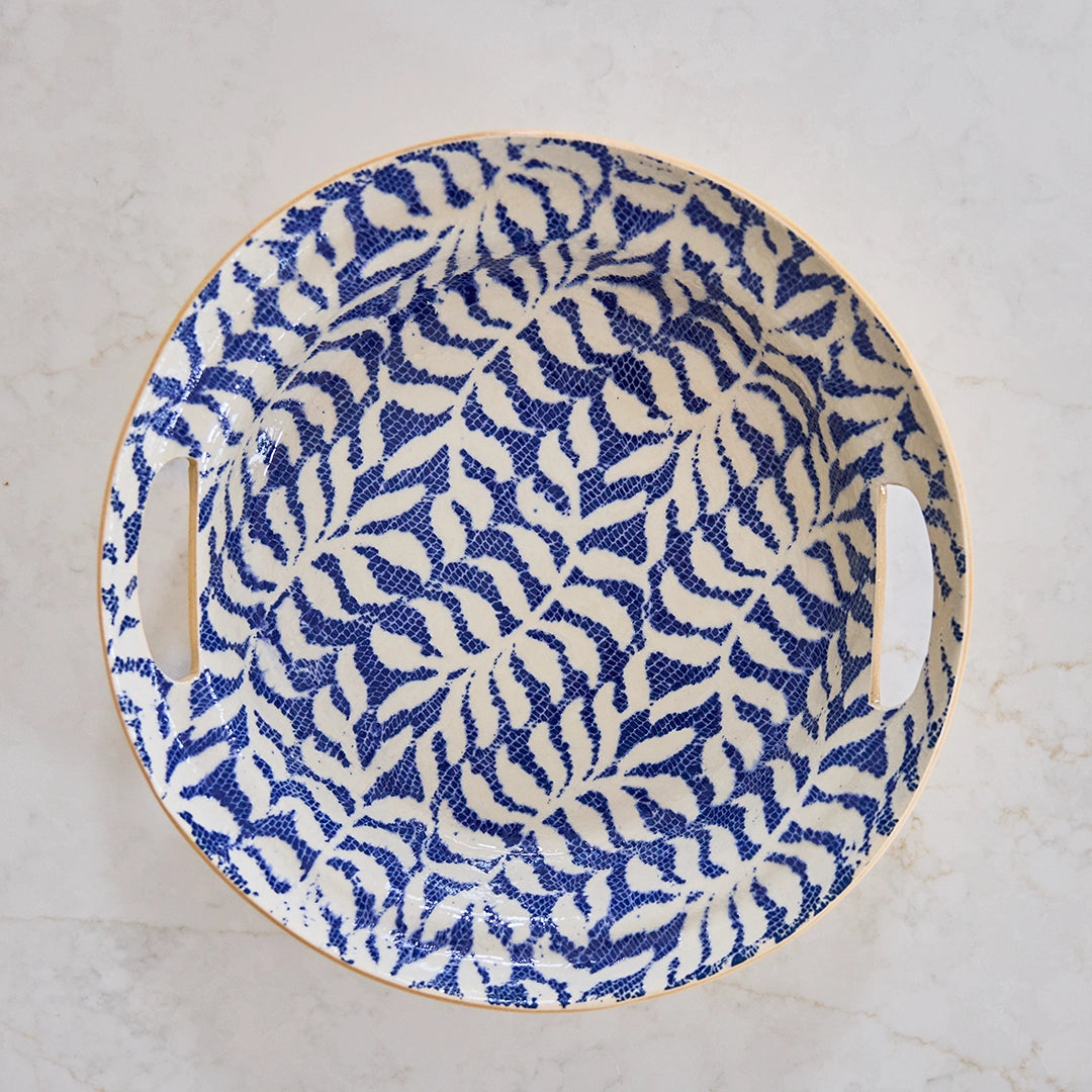 Fern Cobalt Glaze Bowl
