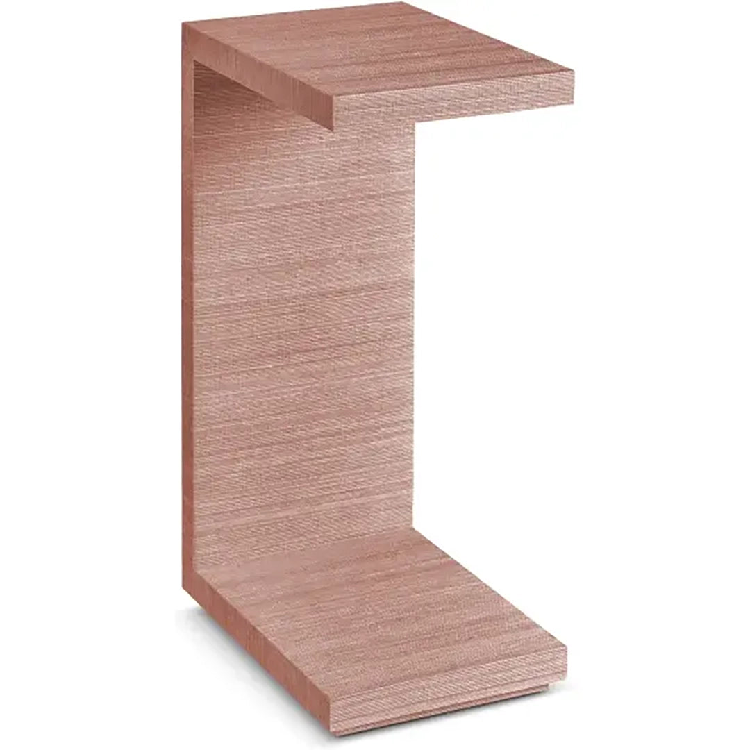 Faux Grass-Cloth Side Table