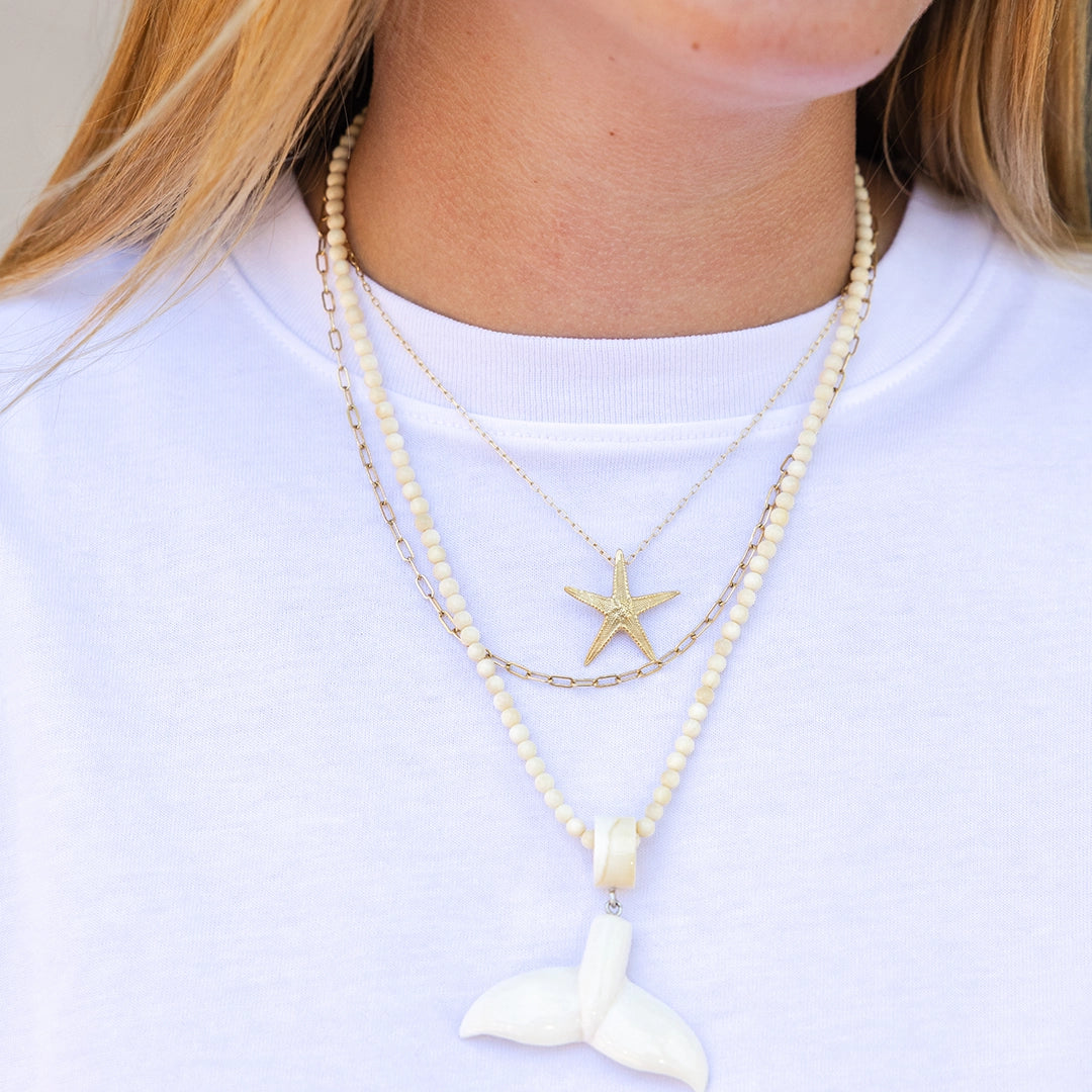 Ivory Whale's Tale Necklace | Janet Carreau