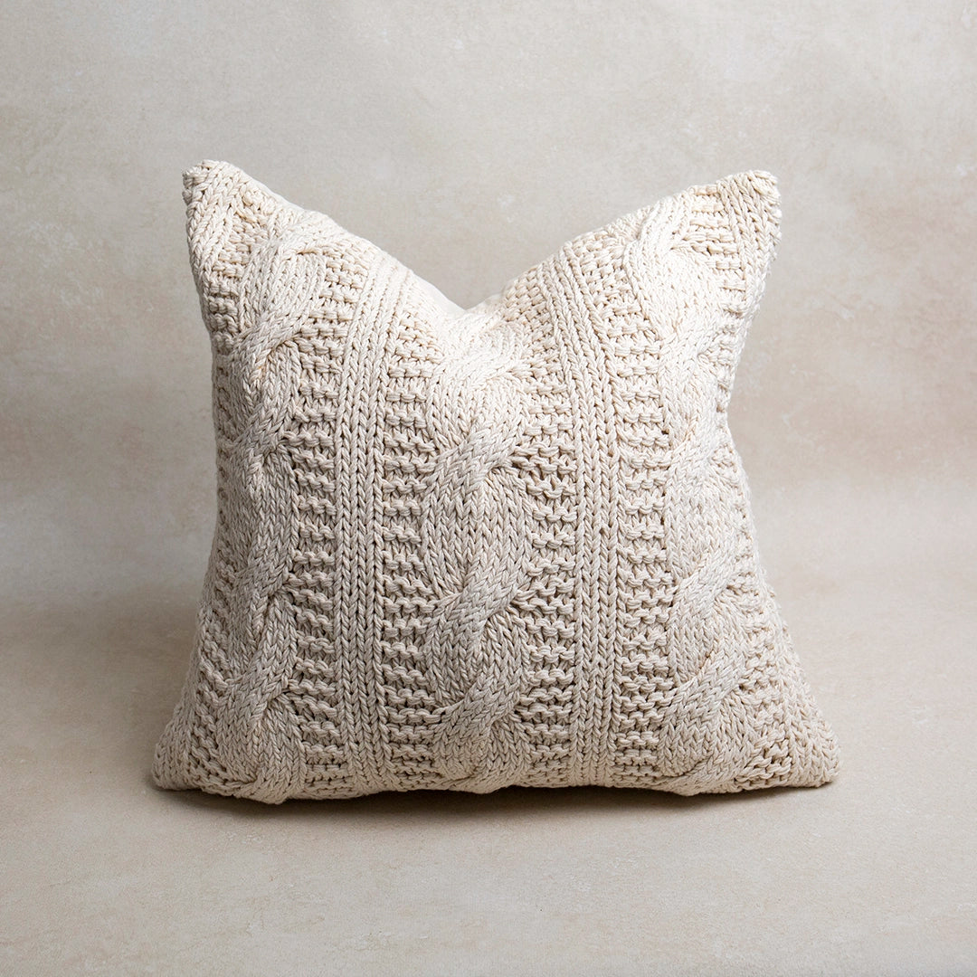 Knitted Ivory Pillow
