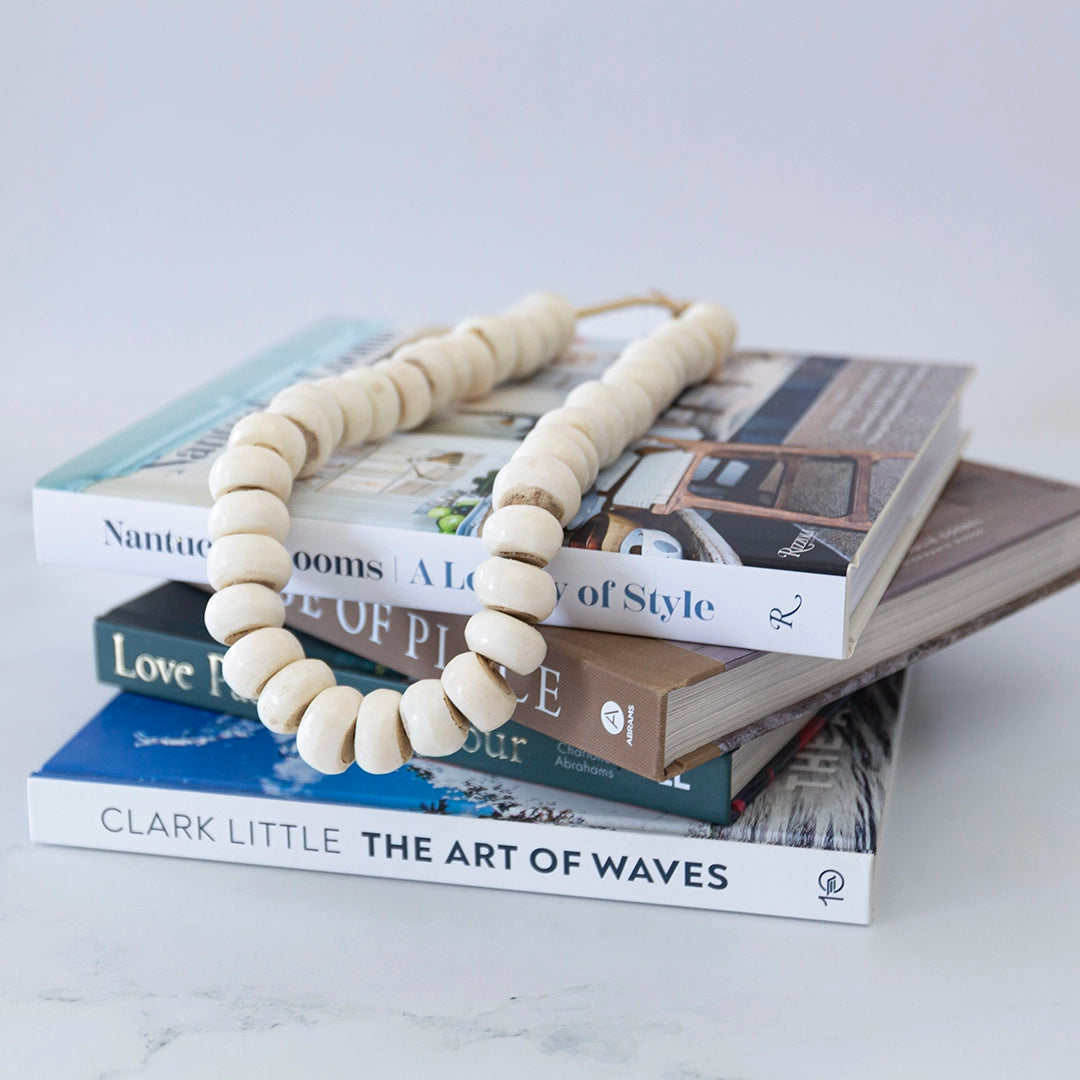 Large White Bone Beads